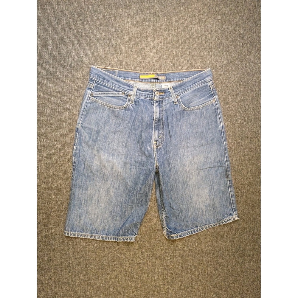 Silver Tab Levi's Jean Denim‎ Shorts Mens Sz 34 Baggy Loose Y2K Blue Medium Wash